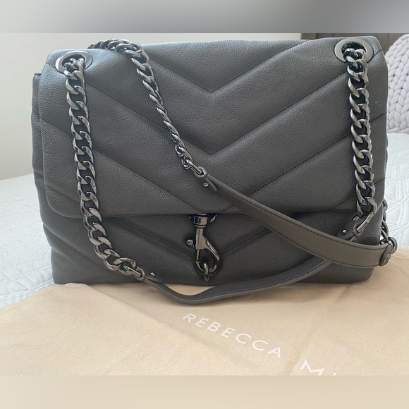 Rebecca Minkoff Handbags - Rebecca Minkoff Edy Leather Gray Shoulder Bag